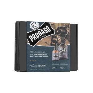 Proraso Bartpflege-Set: Shampoo und Öl – Duo-Pack „Azur Lime“