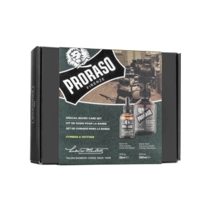 Proraso Bartpflege-Set: Shampoo und Öl im Duo-Pack „Cypress Vetyver“