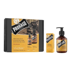 Proraso Bartpflege-Set: Shampoo und Öl – Duo-Pack „Wood Spice“