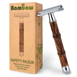 Bambaw Mehrweg-Rasierer für Slim-Klingen, silberfarben