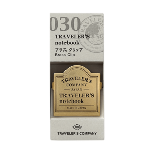 Traveler's Notebook #030 – Messingclip mit Logo