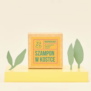 Mydlarnia 4 Szpaki Zitronen-Eukalyptus-Shampoo-Stück, regenerierend, 75 g