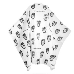 Slick Gorilla – weißer Friseurumhang „Barber Cape White“
