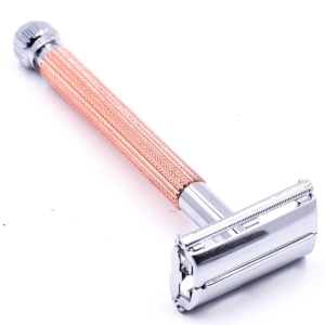 Parker Rasiermesser mit Klingen „Safety Razor“, Modell Nr. 29L – Roségold