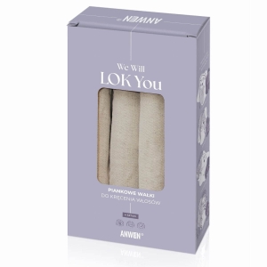 Anwen Schaumstoff-Lockenwickler „We Will LOK You“, 4 Stück
