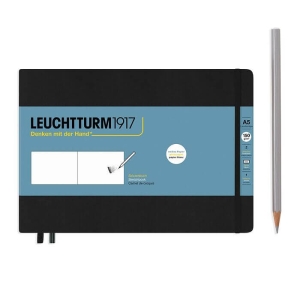 LEUCHTTURM1917 Skizzenbuch Medium A5 quer, schwarz, 150 g, 112 Seiten