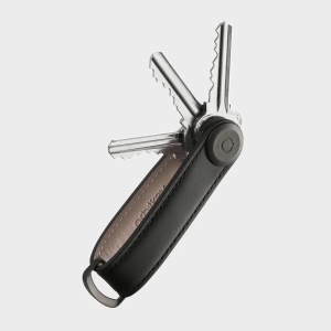 Orbitkey Key Organiser – Leder-Schlüsseletui, schwarz-schwarz