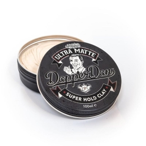 Dapper Dan Ultra Matte Super Hold Clay – mattes Haarwachs mit starkem Halt und ultra-mattem Finish, 100 ml