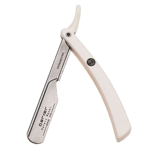 Parker Push Type Blade Razor White Rasiermesser für Rasierklingen mit ausziehbarem Klingenhalter