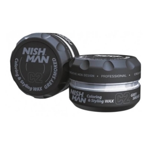 Nishman Haarpomade Coloring Styling Wax C2 Grey Smoked 100 ml
