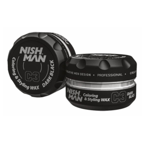 Nishman Haarpomade Coloring Styling Wax C3 Dark Black 100 ml