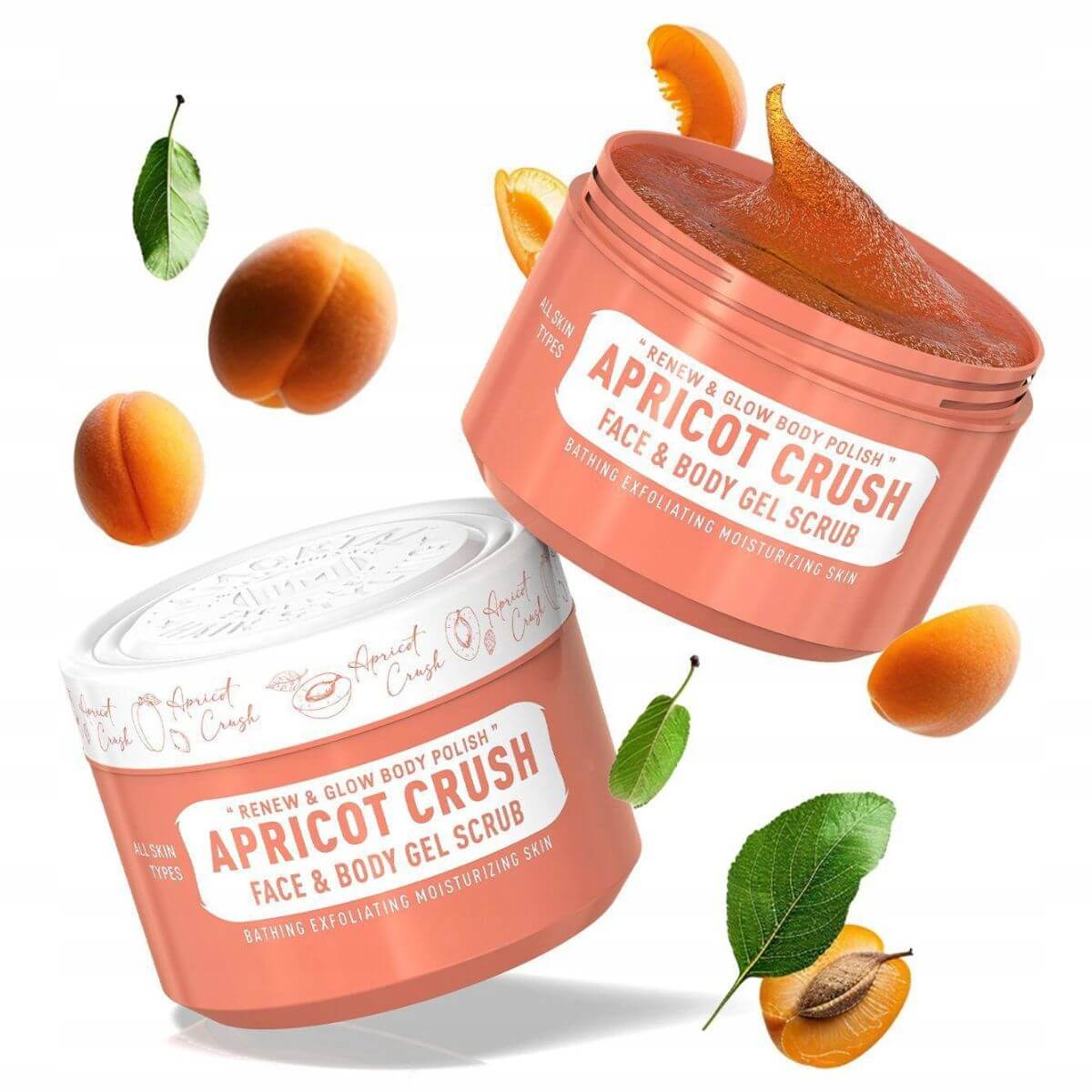 Immortal Peeling Scrub żelowy do twarzy i ciała Apricot Crush 300 ml