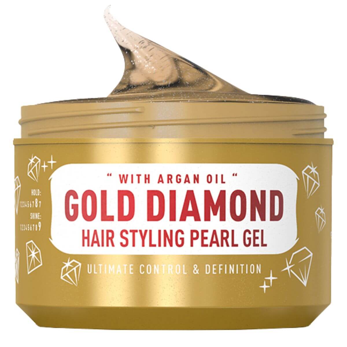 Gold Diamond Hair Styling Gel Pearl Shine 300 ml