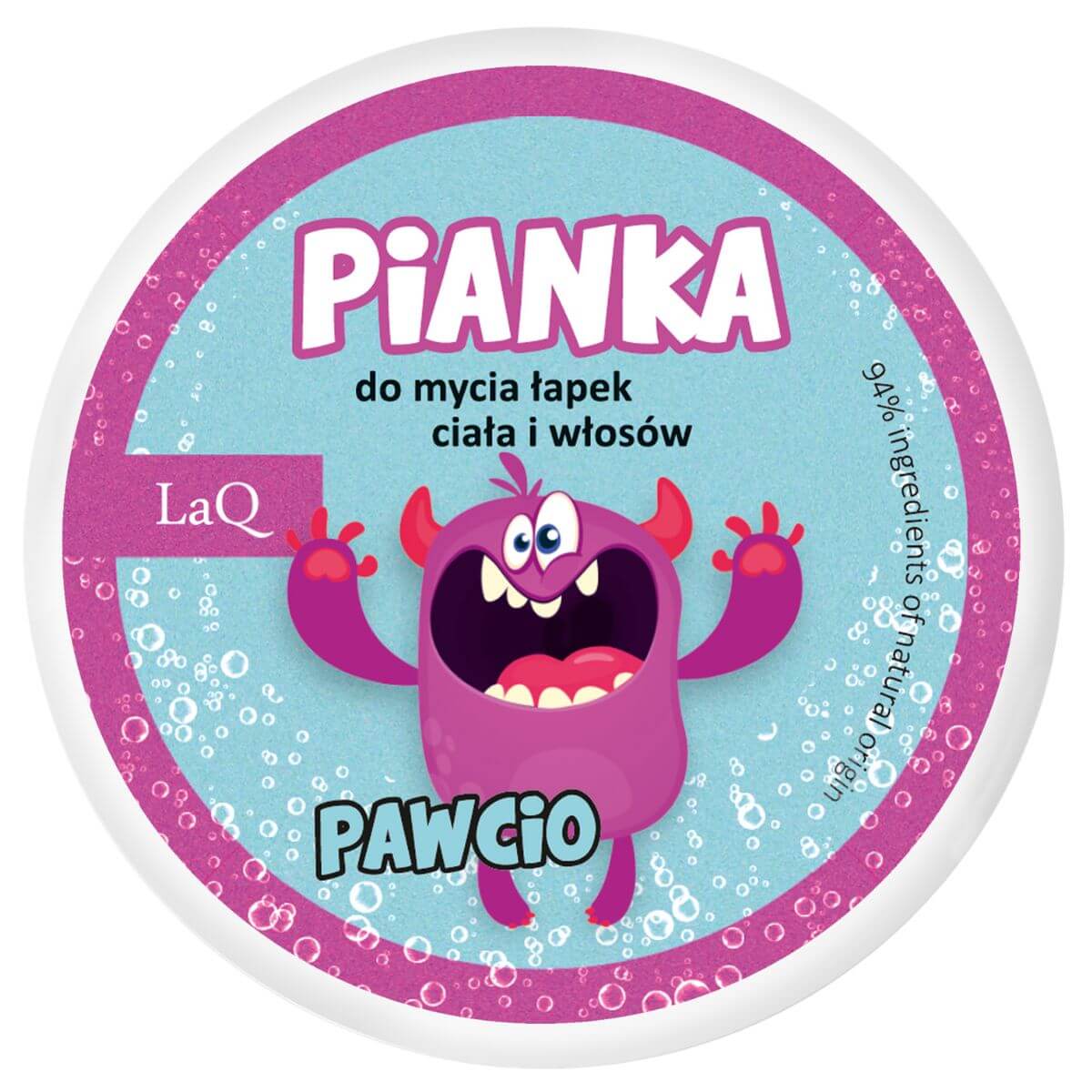LaQ Pianka do mycia łapek Guma Balonowa Niebieska Pawcio 20 g