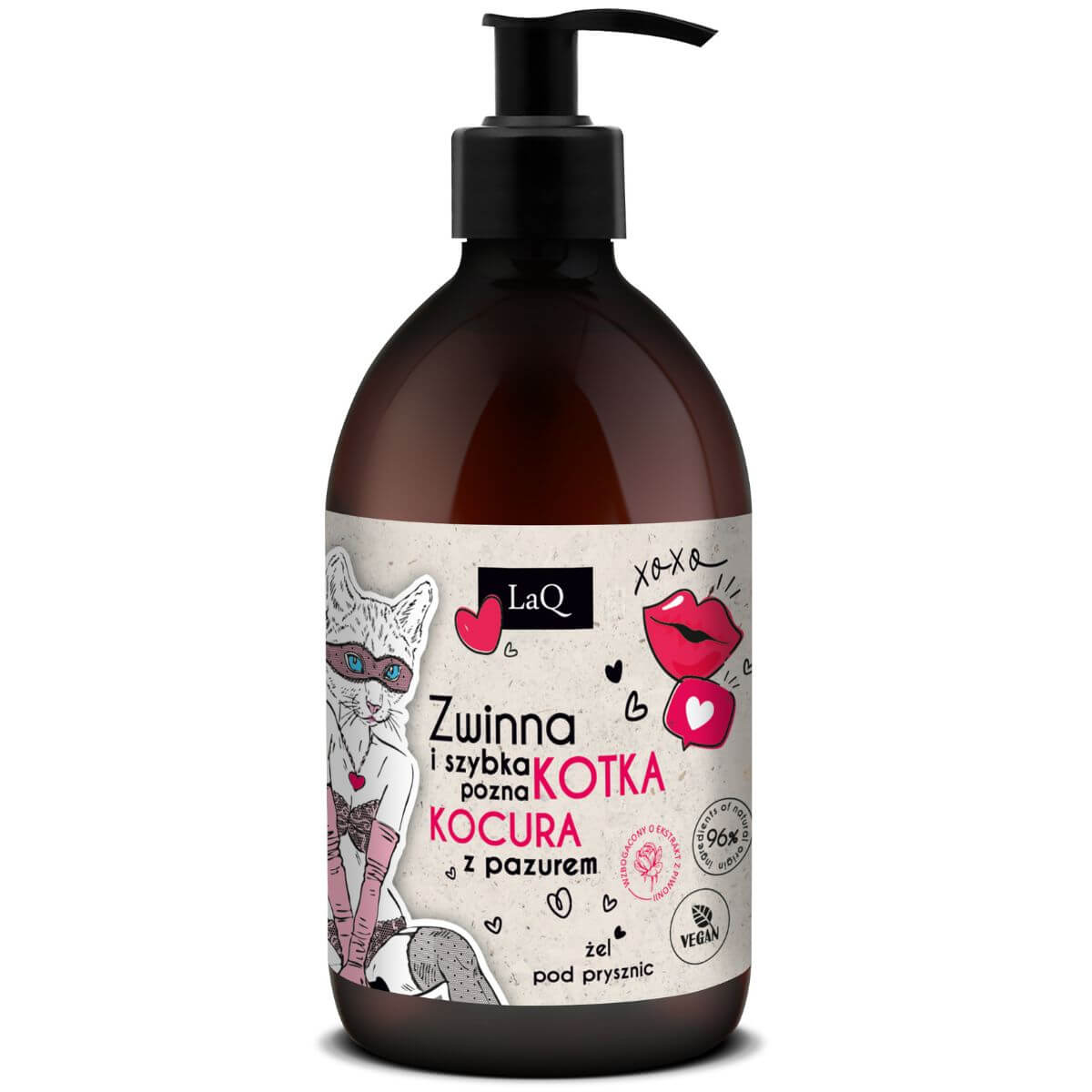 LaQ Żel pod prysznic Piwonia Kotka Pozna Kocura 500 ml