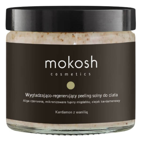 Mokosh Wygładzająco-regenerujący peeling solny do ciała Kardamon z Wanilią 300 g